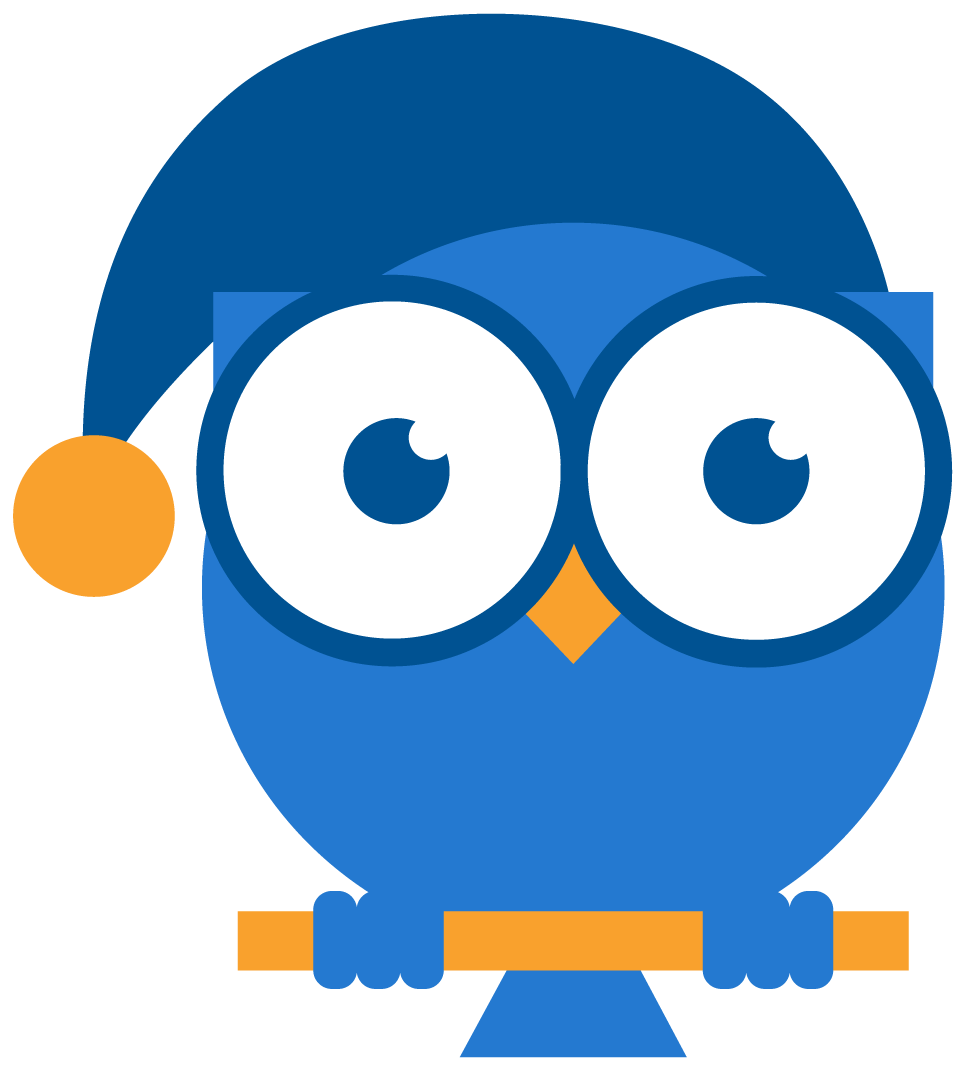 Desenho da coruja do site hora da soneca.